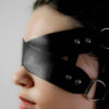 SM Leather Bondage Blindfold with Cosplay Mask for Sensual Play - Image 3